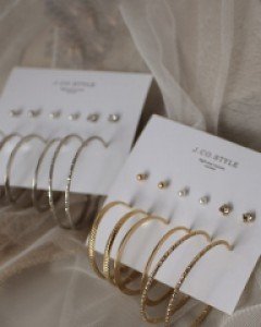 하모니 링 귀걸이-[무니켈도금침] - 스타일티바