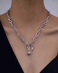 델리 실버볼 목걸이-[목걸이] - 스타일티바