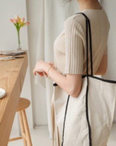 포컬 무지에코백-데일리로 활용하기 좋은 에코백-수납공간도 넉넉해요~ - 스타일티바