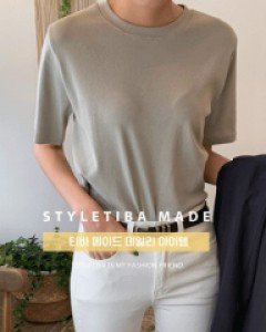 차차 썸머베이직 반팔티-5color, 부드러운 편한 착용감-티바made, 기본반팔티-티바식구들 깔별로 챙기기!-당일배송 가능! - 스타일티바