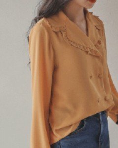 뮬러 더블프릴블라우스-빅카라에 프릴~ 러블리뿜뿜-블랙만 당일배송 가능 - 스타일티바