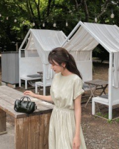 뉴드 밴딩 린넨원피스-3color, 여름필수 롱원피스-린넨40%,더시원하게~-핑크만 가능! - 스타일티바