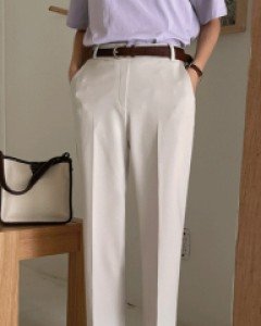 모짜 일자 통슬랙스_S,M,L,XL-4color, 멋스러운 시크일자핏-짱짱뒷밴딩으로 편해-[슬랙스맛집][티바슬랙스]-아이보리S,XL만 당일배송 가능! - 스타일티바