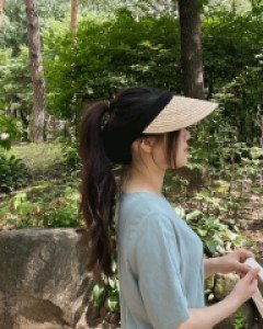 바빈 밀짚썬캡-천연라피아 소재로 퀄리티 굿! - 스타일티바