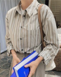 이브 줄지 코튼남방-4color, 매력적인 스트라이프-담백하고 고급스러운 배색컬러-늘어짐없는 고퀄리티 면100 - 스타일티바