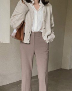 리트 스판 롱 부츠컷슬랙스_S,M,L-2color,핏좋은 부츠컷슬랙스-다리부각없이 롱~한 실루엣 - 스타일티바