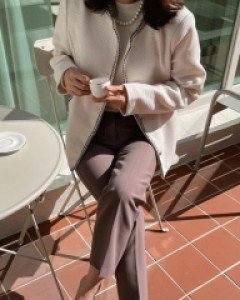 크로 베이직 일자슬랙스_S,M,L-2color,적당한 기장의 베이직한 무드-데일리하게 즐기기 좋은 슬랙스 - 스타일티바