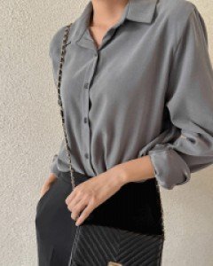 로체 베이직 셔츠블라우스-5color,고급스러운 은은한 컬러-우아하고 여리여리 무드-고급스러움이 물씬 묻어있는 블라우스 - 스타일티바
