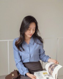 스윗 캔디블라우스-부드럽고 실키소재-브이넥에 카라를 더해준 블라우스-핑크,아이만가능~ - 스타일티바