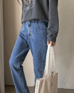 포드 밴딩 세미배기청바지_S,M,L,XL-트렌디한 컬러감-허리밴딩으로 안정감 UP!-스타일사는 세미배기 청바지 - 스타일티바