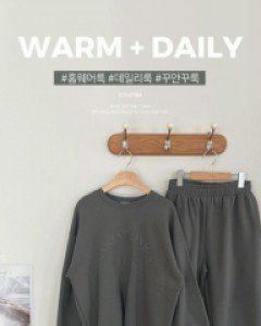 도톰기모 맨투맨&조거팬츠세트-3color, 따로또같이 세트-홈웨어로,꾸안꾸룩~ 강추 - 스타일티바