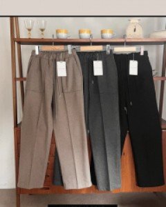 셀로 모직포켓 밴딩슬랙스_S,M,L-3color, 이중봉제밴드로 안정감-부드러운 도톰모직소재로 포근함UP-멋스럽고 따뜻한 밴딩슬랙스 - 스타일티바