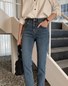 중청스판 기모밴딩 일자청바지_S,M,L,XL-시크릿밴딩~ 스테디셀러-딱 이쁜 하이웨스트 깔끔일자핏! - 스타일티바