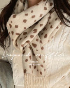 밀카 호피머플러-3color,포인트룩에 딱!-겨울철 넥을 따뜻하게 해주는 머플러 - 스타일티바