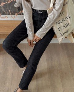 벨론 밴딩 생지일자청바지_S,M,L,XL-다리부각NO! 편안한 스판-이염없는 논페이드 생지스판 청바지 - 스타일티바