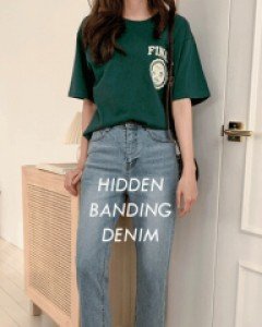 라바 워싱 히든밴딩 청바지_S,M,L,XL-트렌디한 인생핏 일자 청바지-[md강추] [착한가격] - 스타일티바