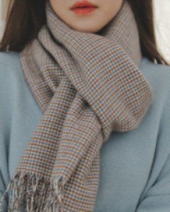 포근체크 수술머플러-은은한 체크머플러 세련미 가득!! - 스타일티바