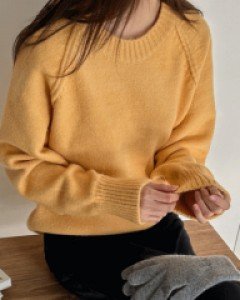 보들이 루즈핏 라운드니트티-5color, 보들보들 도톰 따뜻 - 스타일티바