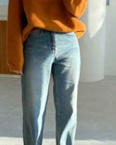테라스 와이드 데님팬츠-1color, 빈티지워싱 와이드청바지 - 스타일티바