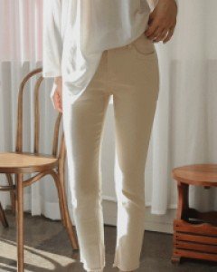 코디끝 밴딩면일자팬츠_S,M,L,XL-이 팬츠하나면 코디걱정끝-고신축성, 시크릿밴딩~ 더 매력-밑단은 컷팅포인트로 더 멋스럽게 - 스타일티바