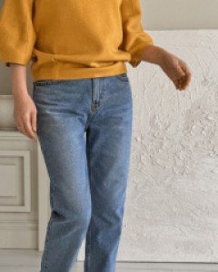 포드 밴딩 세미배기청바지_S,M,L,XL-트렌디한 컬러감-허리밴딩으로 안정감 UP!-스타일사는 세미배기 청바지 - 스타일티바