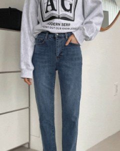 차차 밴딩 크롭청바지_S,M,L-사계절내내 입어지는 청바지-짱짱한 밴딩+스판력-군살커버하는 크롭 청바지 - 스타일티바