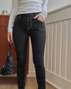 제로뱃살 빅밴딩 청바지_S,M,L,XL-은은한 데일리 워싱컬러!-빅밴딩,제로뱃살!-너무 편해~ 스판듬뿍 청바지! - 스타일티바
