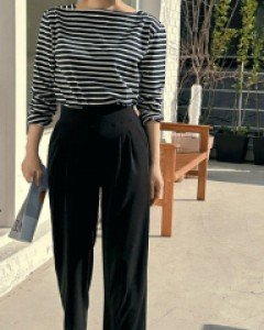 투핀턱 빅밴딩 와이드슬랙스_S,M,L,XL-2color, 빅밴딩 스판 슬랙스-나오자마자 인기1위 급상승중-최강~ 잘록한 허리로!! 극강의 핏 - 스타일티바