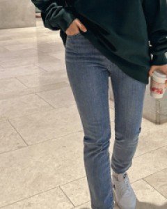 일상으로 중청 밴딩청바지_S,M,L,XL-1color - 스타일티바