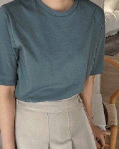 데이 실켓무지 반팔티-7color. 뒤틀림 없는 실켓가공-컬러별로 구매하는 분들이 많아요 - 스타일티바