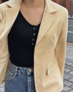 어썸스판 싱글 숏자켓-3color, 고퀄리티 결감있는 소재-안정감 깔끔 싱글자켓 - 스타일티바
