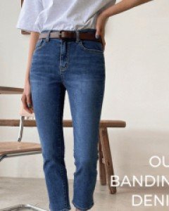 뮤즈 스판 8부크롭청바지_S,M,L,XL,2XL,3XL,4XL-더 편한 분위기 크롭일자청바지-23년제작부터는 허리 시크릿밴딩 추가! - 스타일티바