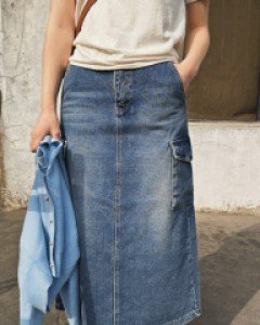 카고 롱 청치마_S,M,L-1color - 스타일티바