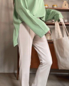 집콕 부츠컷 밴딩팬츠_F,L-3color,레깅스를 입은듯-빅밴딩+스판,편안함의끝-슬림부츠컷으로 다리라인good! - 스타일티바