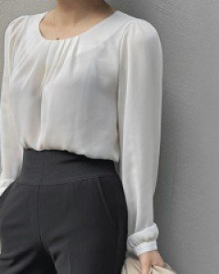 헤라 핀턱 블라우스-2color - 스타일티바