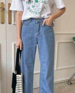 베론 밴딩컷팅 와이드청바지_S,M,L-얇고 시원한 썸머 소프트데님-네추럴 일자로 뚝!! - 스타일티바