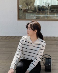 오브제 린넨 단카라니트티-3color, 스트라이프  카라니트-린넨혼방,여름까지 시원하게-국내생산 고퀄리티~ 모던함가득 - 스타일티바