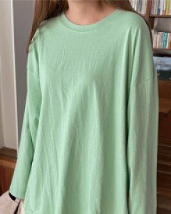 바이렌 트임 긴팔티셔츠-8color,남녀공용-여리여리 오버핏-편하게 입는 긴팔티셔츠 - 스타일티바