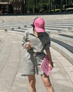 이지 카라 7부맨투맨-3color,  반바지와 세트 구매가능 - 스타일티바