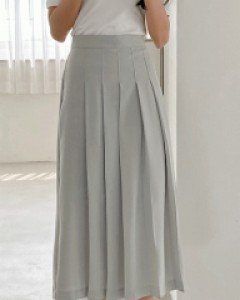 샌디 플리츠스커트_F(44~66)-3color,뒷밴딩으로 더욱 편하게-움직임이 예쁜 플리츠라인 - 스타일티바