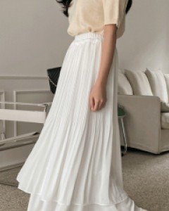 너와나 캉캉플리츠 롱스커트_F(44~66)-3color, 로맨틱 캉캉스커트-움직일때 더 기분좋은 주름스커트! - 스타일티바