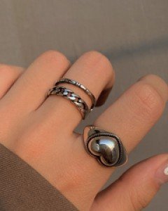 하트플록스 볼드 반지-1color, [반지] - 스타일티바