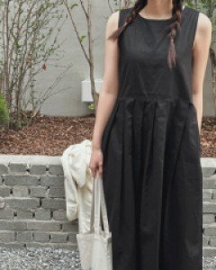 모리 주름 롱원피스-2color,  편안한 나시원피스 - 스타일티바