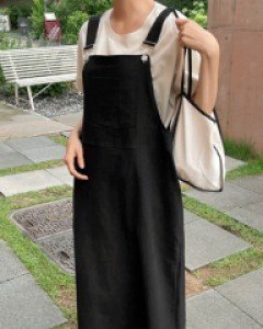 린넨디츠 멜빵원피스-2color, 가볍고 시원한 린넨55%-상의에 따라 분위기 전환-코디하기 간편한 롱원피스-기본, 빅사이즈 2사이즈로 제작 - 스타일티바