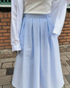 시어서커 밴딩스커트-2color - 스타일티바