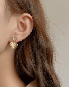 비비아 하트 귀걸이-[은침] - 스타일티바