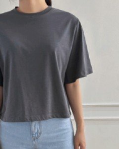 심플 훌 반팔티-3color - 스타일티바