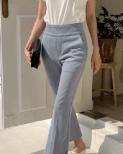 마법밴딩 트임부츠컷 슬랙스 _S,M,L,XL-6color, 베이직부터 화사컬러까지-마법같은 빅밴딩과 고탄력스판-밑단트임 부츠컷으로 엣지하게! - 스타일티바