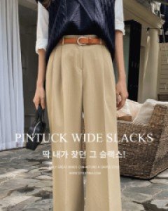 마티 핀턱 와이드슬랙스_S,M,L,XL-3color, 정돈된 깔끔 와이드핏-부드럽고 톡톡한 착용감-매력적인 컬러, 편안한 활동감-색감과핏 퀄리티에 반해요~강추!! - 스타일티바