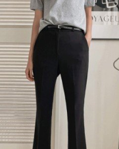 사방스판 밴딩 부츠컷슬랙스_S,M,L,XL-3color,베이직 무드-롱~다리, 슬림한 부츠컷디자인-활동감 좋은 편안한 사방스판 - 스타일티바